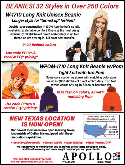 Click here for an offer to PPAI members from APOLLO.